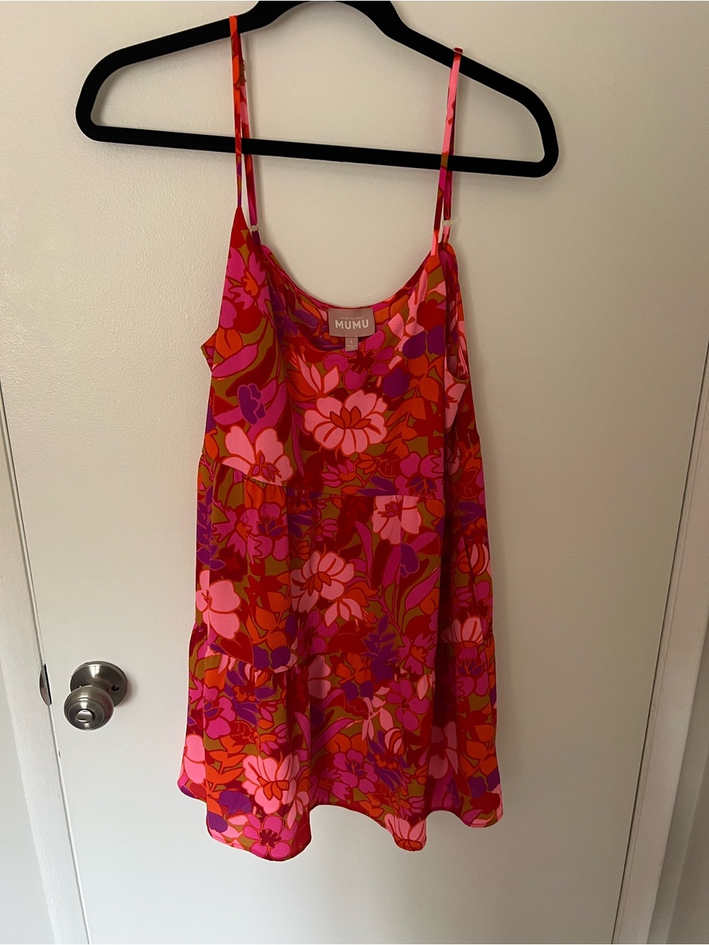 Show Me Your MuMu Pink & Red Floral Mini Dress